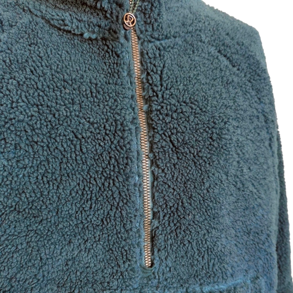 Lululemon Scuba Oversized Cropped Sherpa Fleece Funnel 1/2 Zip Pullover XL XXL - Picture 9 of 14